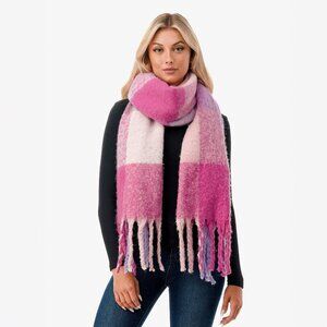 Steve Madden Plaid Scarf in Pink - NWT sz One Size